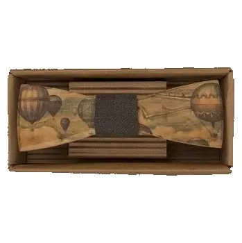 Motýlek Dřevěný motýlek - Cestovatel: Balóny 12,5 cm