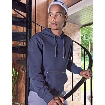 Pánská mikina Kustom Kit Pique mikina Regular Fit s kapsou na zip Barva: Modrá, Velikost: S G_K338