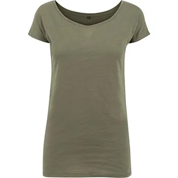 Dámské tričko Build Your Brand Dámské triko s širokým výstřihem Barva: olive, Velikost: S G_BY039