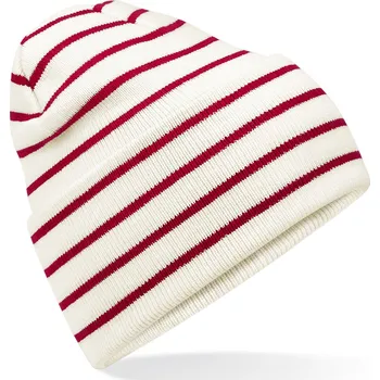 Čepice Beechfield Originální Deep Cuffed Striped Beanie Barva: Soft White, Velikost: One Size G_CB39R