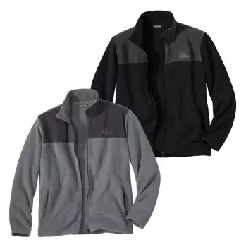 Pánská mikina Atlas For Men Sada 2 fleecových mikin Exploration, Černá, Velikost M D8165