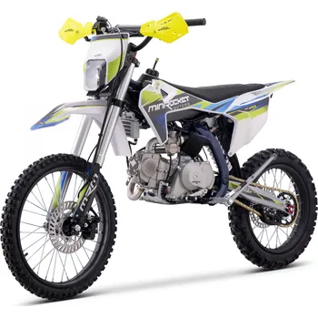 malá motorka Pitbike MiniRocket DT140 19/16 světlo, el startér, řazení se spojkou, sedlo 88cm, modrý