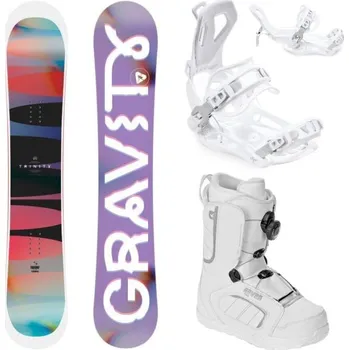 Snowboarding Gravity Trinity 25/26 snowboard + Raven Fastec FT360 white vázání + Raven Pearl white ATOP boty 151 cm + S (EU 35-40) + DÁREK + Doprava ZDARMA