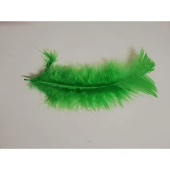 Pštrosí peří 9-16 cm, balíček 10 ks - tmavě zelená