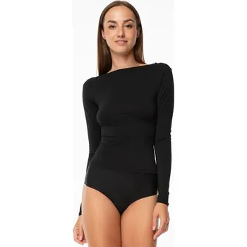 Tričko Simple Longsleeve černé dlouhý rukáv M