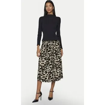 Dámská sukně Vila Plisovaná sukně Nitban Print 14068477 Béžová Regular Fit XL