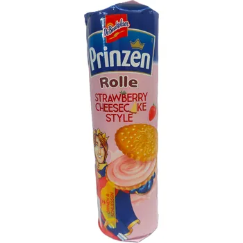 PRINZEN ROLLE ( TRVANLIVOST DO 1.1.2025) - sušenky s jahodovým cheesecake krémem 352g