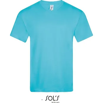 SOL´S Tričko Victory s výstřihem do V Barva: Atoll Blue, Velikost: L G_L151