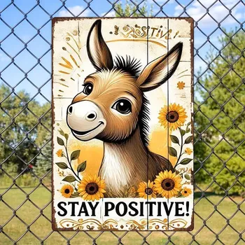 Plechová cedule BAF 2D plechová cedule Zůstaň v poho 20 x 30 cm POŠKOZENO