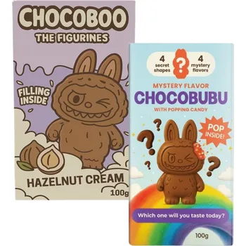 Čokoláda Chocoboo figurka z mléčné čokolády 100 g + Mystery Chocobubu 100 g