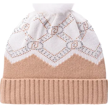 Čepice Dámské Zimní čepice LIU JO ECS CAPPELLO MAGLIA TF4297 TF4297MS55LC3482 – Béžová