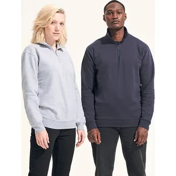 Pánská mikina SOL´S Mikina unisex Conrad na 1/4 zip Barva: Šedá, Velikost: L G_L04234