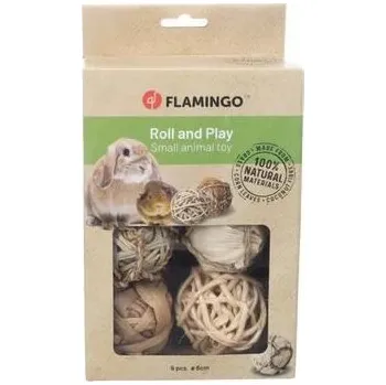 Flamingo Míčky pro hlodavce 6cm 6ks