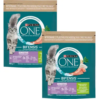 Purina One Cat Sensitive krmivo pro kočky s krůtím masem 2x800g