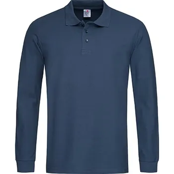 Pánské tričko Stedman® Klasické polo s dlouhým rukávem Barva: Navy Blue, Velikost: XL G_S540