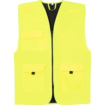 Korntex Polstrovaná multifunkční pracovní vesta a Kiel CO2 neutrální Barva: Signal Yellow, Velikost: 7XL G_KX166