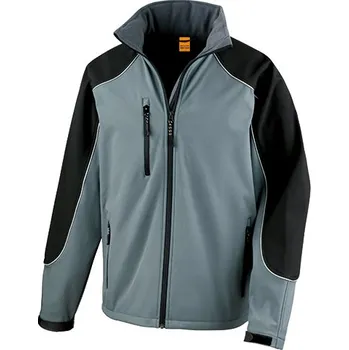 Pánská softshellová bunda Result WORK-GUARD Soft Shell bunda s kapucí Barva: grey, Velikost: XL G_RT118