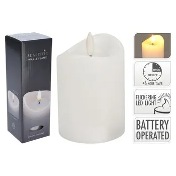 Svíčka LED svíčka 20x7 cm, bílá s časovačem