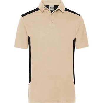 Pánské tričko James&Nicholson Pánské pracovní oblečení Polo -STRONG- Barva: Stone, Velikost: S G_JN1826