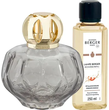 Aroma lampa Maison Berger Paris Maison Berger Paris katalytická lampa ROSALIE šedá + náplň Intenzivní třpyt 250 ml