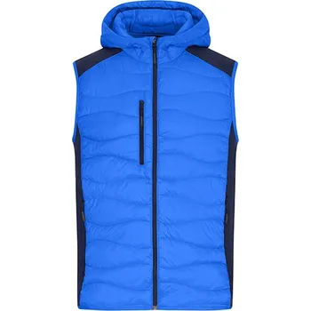 Pánská vesta James&Nicholson Pánská hybridní vesta a Barva: Blue, Velikost: XL G_JN1328