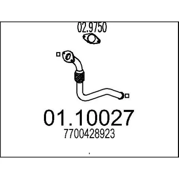 Výfuková trubka Výfuková trubka MTS 01.10027