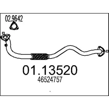 Auto-moto Výfuková trubka MTS 01.13520