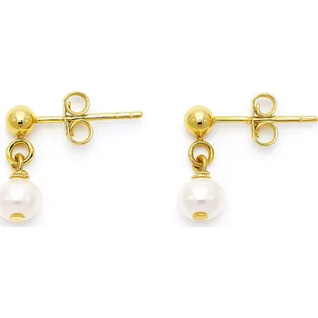 Náušnice Perlové náušnice zlacené Zoji