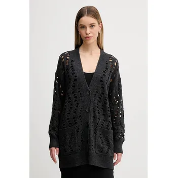 Dámské oblečení Kardigan s příměsí vlny Sisley 1UFLL602W šedá 90X, vel. XS