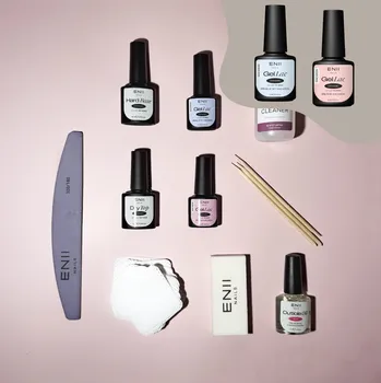 Lak na nehty ENII-NAILS ENII Gel Lak Sada Mini pro začátečníky - Růžová a Baby Blue (bez lampy)