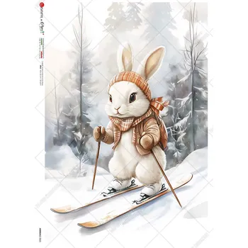 Výtvarný papír Rýžový papír na decoupage - A4- Zvířata 0263