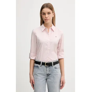Pánské oblečení Košile Tommy Hilfiger WW0WW47169 růžová 30X, vel. 42