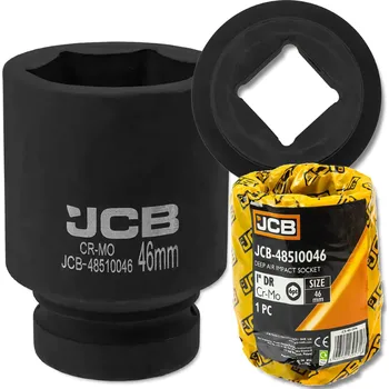 Klíč JCB Hluboká rázová hlavice 1" 46 mm, 6hranná, Cr‑Mo