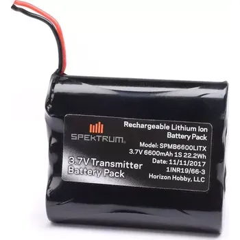 RC náhradní díl Spektrum baterie vysílače LiIon 3.7V 6600mAh XH-1S: NX6/NX8/NX10/iX12