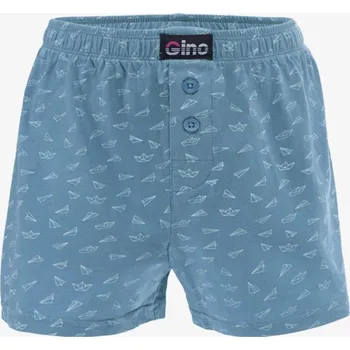 Chlapecké spodní prádlo GINA dětské trenky volné chlapecké, šité, s potiskem 65016P - kouřová bílá - 152/158