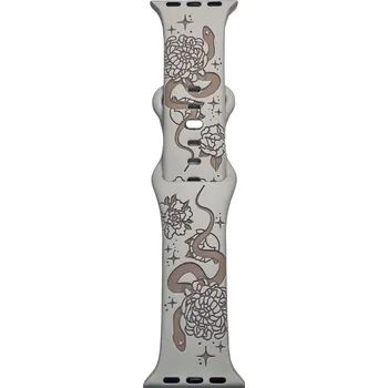 Chytré hodinky Gravírovaný řemínek had pro Apple Watch 38/40/41/42(S10)mm Barva: Béžový