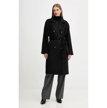 Dámský kabát Vlněný kabát Dkny DLEMWS16 černá 99X, vel. M