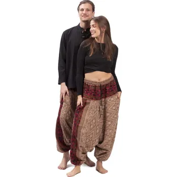 Teplé harémové kalhoty / Sultánky RIVAN béžové