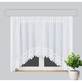 Záclona Kusová oblouková záclona Sabrina výška 160 cm x šířka 335 cm bílá