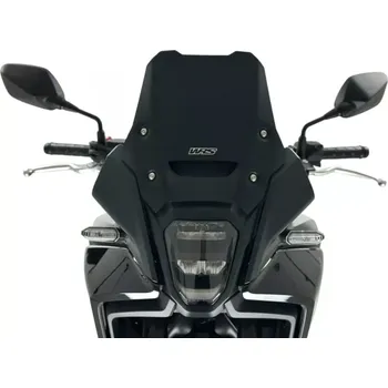 Plexi motocyklu WRS pro HONDA NX 500 rok 2024-2025 výška plexi 27 cm, barva matná černá (Vyrobené z vysoce kvalitního plexiskla PMMA)