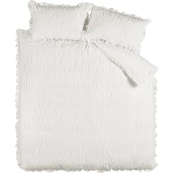 Povlečení Bílé krepové povlečení na jednolůžko 135x200 cm Seersucker Frill – Catherine Lansfield ID_1747274
