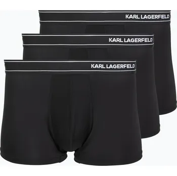 Boxerky Pánské boxerky KARL LAGERFELD Stripe Logo Micro Trunk 3 páry black