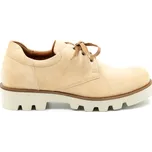 Conhpol Dámské béžové polobotky z broušené kůže Velikost: 38