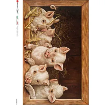 Umělecký papír Rýžový papír na decoupage - A4- Zvířata 0198