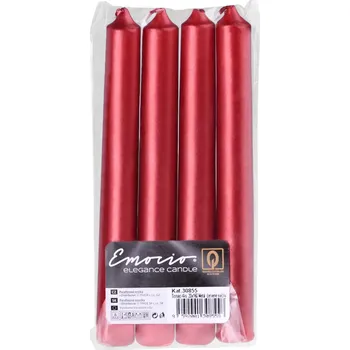 Svíčka Svice konzumni Emocio klasik 4ks Metal Červená
