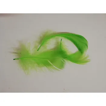 Pštrosí peří 9-16 cm, balíček 20 ks - limetková