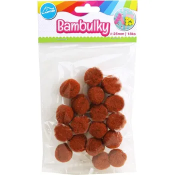 Bambulky Luma hnědé, 18ks, 25mm