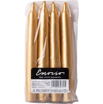 Svíčka Svice konzumni Emocio klasik 4ks Metal Zlata