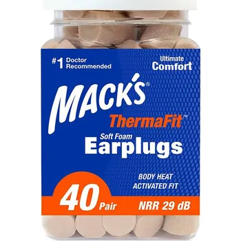 Mack's ThermaFit™ - 40 párů měkké PVC špunty do uší