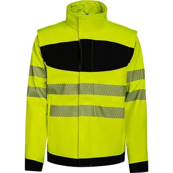 Pánské tričko Korntex Softshellová bunda EOS Hi-Vis Workwear s oblastí potisku Barva: Signal Yellow, Velikost: M G_KX1003